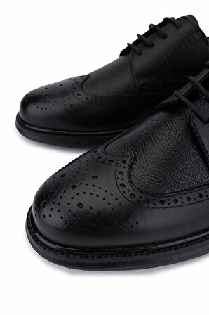 Tamer Tanca Erkek Hakiki Deri Siyah Klasik Ayakkabı 298 2320-2087 ERK AYK SK25-26 SIYAH DR/FLTR