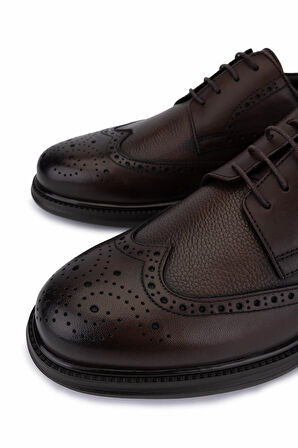 Tamer Tanca Erkek Hakiki Deri Kahverengi Klasik Ayakkabı 298 2320-2087 ERK AYK SK25-26 KAHVE DR/FLTR