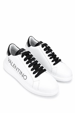 Mario Valentino Unisex Hakiki Deri Beyaz/Siyah Sneakers & Spor Ayakkabı 1040 95B2302-Y AYK Y25 WHITE/BLACK