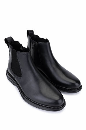 Tamer Tanca Erkek Hakiki Deri Siyah Klasik Bot 298 2572-2087 ERK BOT SK25-26 SIYAH ATLAS