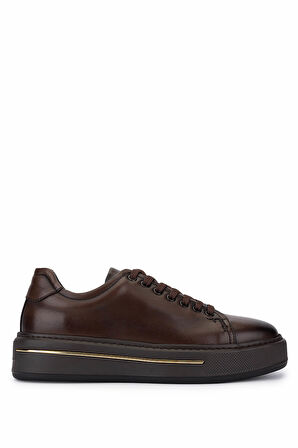 Tamer Tanca Erkek Hakiki Deri Kahverengi Sneakers & Spor Ayakkabı 298 3259-8086 ERK AYK SK25-26 KAHVE DR ALKL