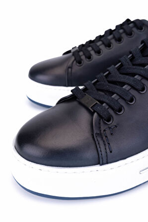 Tamer Tanca Erkek Hakiki Deri Lacivert Sneakers & Spor Ayakkabı 298 3259-8086 ERK AYK SK25-26 LACI DR ALKL