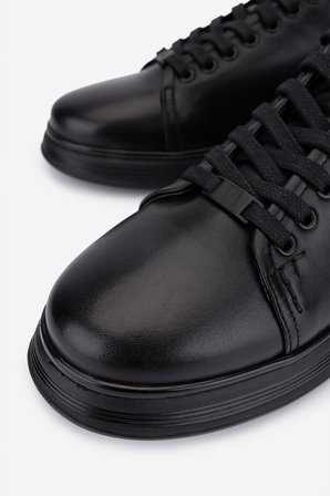 Valmenti Erkek Hakiki Deri Siyah Sneakers & Spor Ayakkabı 298 VAL-3259-8086 ERK AYK SK25-26 SIYAH