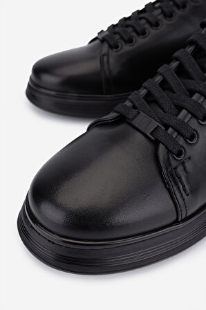 Valmenti Erkek Hakiki Deri Siyah Sneakers & Spor Ayakkabı 298 VAL-3259-8086 ERK AYK SK25-26 SIYAH