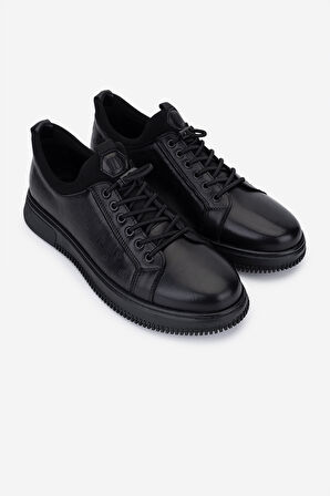 Valmenti Erkek Hakiki Deri Siyah Sneakers & Spor Ayakkabı 298 0461-2297 ERK AYK SK25-26 SIYAH ATLAS