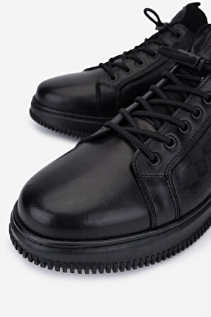Valmenti Erkek Hakiki Deri Siyah Sneakers & Spor Ayakkabı 298 0461-2297 ERK AYK SK25-26 SIYAH ATLAS