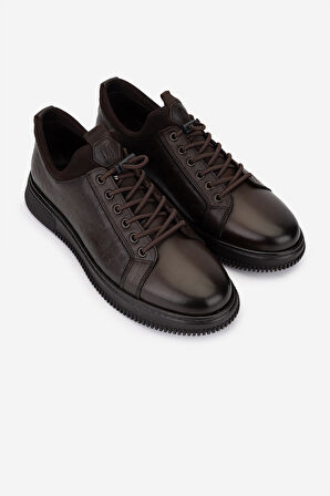 Valmenti Erkek Hakiki Deri Kahverengi Sneakers & Spor Ayakkabı 298 0461-2297 ERK AYK SK25-26 KESTANE ATLAS