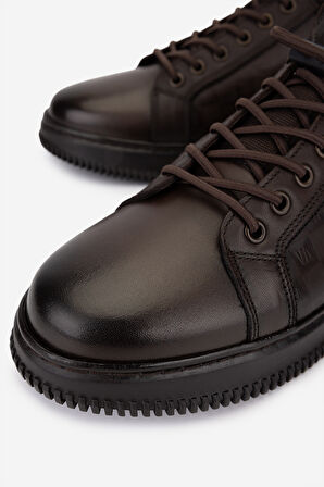 Valmenti Erkek Hakiki Deri Kahverengi Sneakers & Spor Ayakkabı 298 0461-2297 ERK AYK SK25-26 KESTANE ATLAS