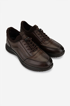 Valmenti Erkek Hakiki Deri Kahverengi Sneakers & Spor Ayakkabı 298 2625-7102 ERK AYK SK25-26 KAHVE SLVR ALKL