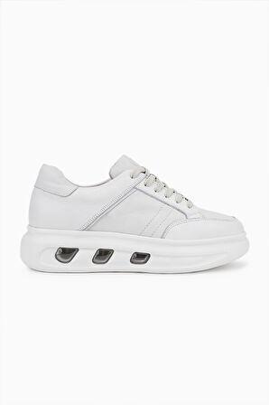 Valmenti Erkek Hakiki Deri Kırık Beyaz Sneakers & Spor Ayakkabı 298 3192-7585 ERK AYK SK25-26 OFF WHITE