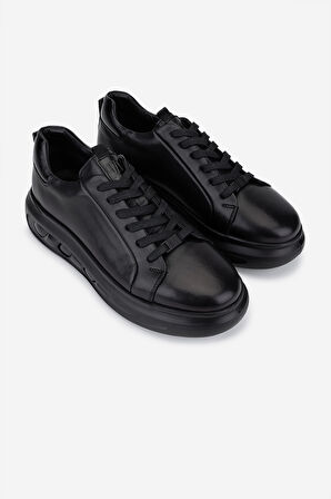 Valmenti Erkek Hakiki Deri Siyah Sneakers & Spor Ayakkabı 298 3194-7585 ERK AYK SK25-26 SIYAH ATLAS
