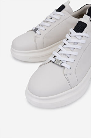 Valmenti Erkek Hakiki Deri Kırık Beyaz Sneakers & Spor Ayakkabı 298 3194-7585 ERK AYK SK25-26 OFF WHITE NAPPA