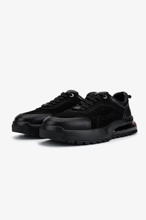 Valmenti Erkek Hakiki Deri Siyah Sneakers & Spor Ayakkabı 298 3203-1626 ERK AYK SK25-26 SYH DNT/SYH