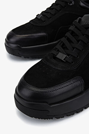 Valmenti Erkek Hakiki Deri Siyah Sneakers & Spor Ayakkabı 298 3203-1626 ERK AYK SK25-26 SYH DNT/SYH