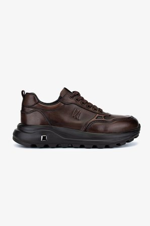 Valmenti Erkek Hakiki Deri Kahverengi Sneakers & Spor Ayakkabı 298 3236-30219 ERK AYK SK25-26 KAHVE