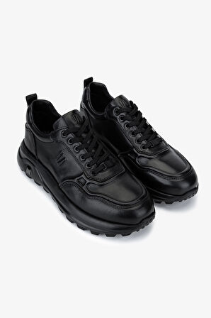 Valmenti Erkek Hakiki Deri Siyah Sneakers & Spor Ayakkabı 298 3236-30219 ERK AYK SK25-26 SIYAH