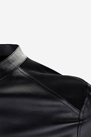 Valmenti Erkek Hakiki Deri Siyah Süet Deri Mont 1000 032 ERK DERIMONT Y25 SIYAH SUET