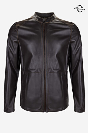 Valmenti Erkek Hakiki Deri Kahverengi Deri Mont 1000 032 ERK DERIMONT Y25 KAHVE DOKME