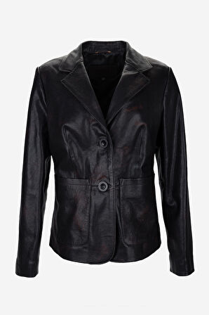 Valmenti Kadın Hakiki Deri Kızıl Eskitme Deri Mont 1000 BLZ BYN DERI CEKET Y25 KIZIL ESKITME