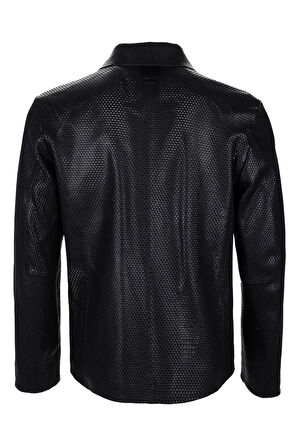 Tamer Tanca Erkek Hakiki Deri Siyah Deri Mont 571 Z-16 ERK DERIMONT Y25 SIYAH LAZER