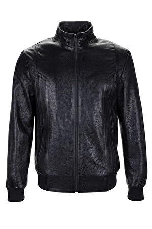 Tamer Tanca Erkek Hakiki Deri Siyah Jumbo Deri Mont 571 DMNT-326 ERK DERIMONT Y25 SIYAH JUMBO