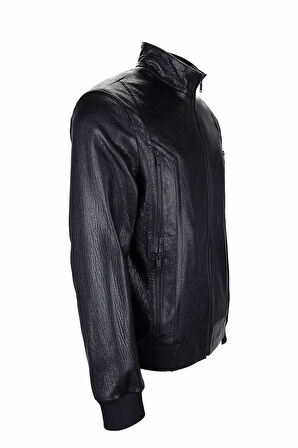 Tamer Tanca Erkek Hakiki Deri Siyah Jumbo Deri Mont 571 DMNT-326 ERK DERIMONT Y25 SIYAH JUMBO