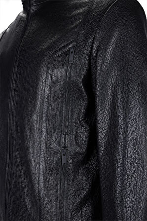 Tamer Tanca Erkek Hakiki Deri Siyah Jumbo Deri Mont 571 DMNT-326 ERK DERIMONT Y25 SIYAH JUMBO