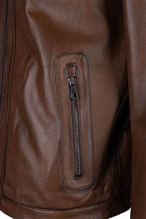 Tamer Tanca Erkek Hakiki Deri Kestane Deri Mont 797 2013 ERK DERI CEKET Y25 ANTIK DERI