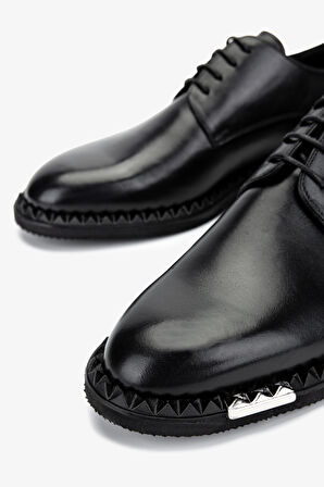 Valmenti Erkek Hakiki Deri Siyah Analin Klasik Ayakkabı 183 VAL-43202 ERK AYK Y25 SIYAH ANL