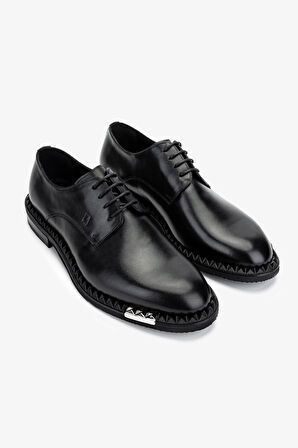 Valmenti Erkek Hakiki Deri Siyah Analin Klasik Ayakkabı 183 VAL-43202 ERK AYK Y25 SIYAH ANL