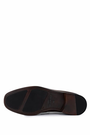 Tamer Tanca Erkek Hakiki Deri Kahverengi Klasik Ayakkabı 183 42769 ERK AYK Y25 KAHVE