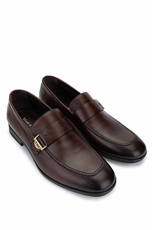 Tamer Tanca Erkek Hakiki Deri Kahverengi Klasik Ayakkabı 183 42769 ERK AYK Y25 KAHVE