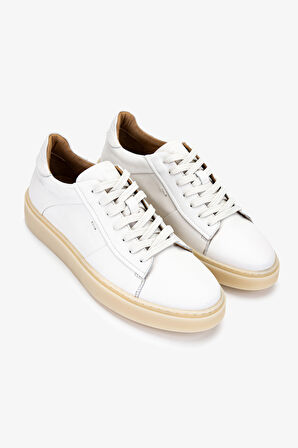 Valmenti Erkek Hakiki Deri Beyaz Sneakers & Spor Ayakkabı 233 5629 ERK AYK Y25 BEYAZ DR