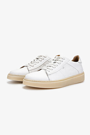 Valmenti Erkek Hakiki Deri Beyaz Sneakers & Spor Ayakkabı 233 5629 ERK AYK Y25 BEYAZ DR