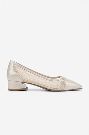 Valmenti Kadın Deri & Tekstil Topuklu Ayakkabı 611 H27036-386 BN AYK Y25 SAND/BEIGE
