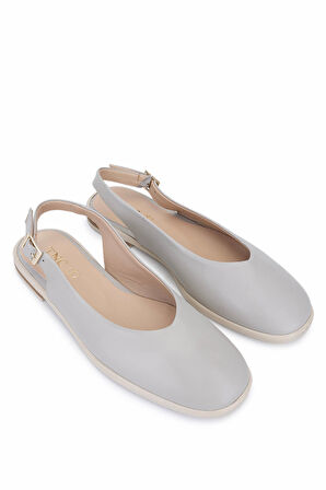 Tamer Tanca Kadın Hakiki Deri Bej Babet Ayakkabı 961 11940 BN AYK Y25 BEJ