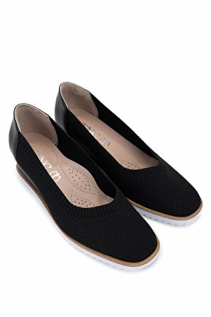 Tamer Tanca Kadın Deri & Tekstil Siyah Topuklu Ayakkabı 923 5002 BN AYK Y25 SIYAH