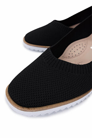 Tamer Tanca Kadın Deri & Tekstil Siyah Topuklu Ayakkabı 923 5002 BN AYK Y25 SIYAH