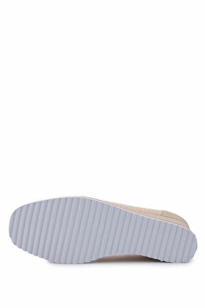 Tamer Tanca Kadın Deri & Tekstil Bej Topuklu Ayakkabı 923 5002 BN AYK Y25 BEJ