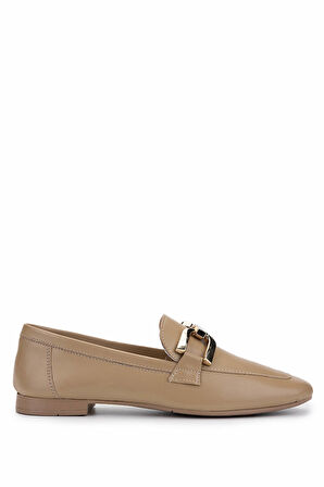 Tamer Tanca Kadın Hakiki Deri Karamel Loafer Ayakkabı 961 58 BN AYK Y23 KARAMEL