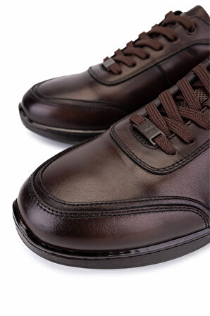 Tamer Tanca Erkek Hakiki Deri Kahverengi Casual Ayakkabı 298 3099-23059 ERK AYK SK25-26 KESTANE ATLAS