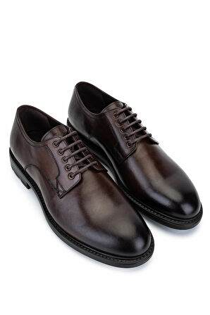 Tamer Tanca Erkek Hakiki Deri Kahverengi Klasik Ayakkabı 183 43554 ERK AYK Y25 KAHVE ALK