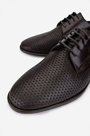 Valmenti Erkek Hakiki Deri Kahverengi Klasik Ayakkabı 183 23512 ERK AYK Y25 KAHVE KSK