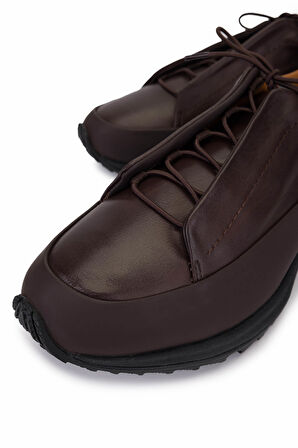 Tamer Tanca Erkek Hakiki Deri Kahverengi Sneakers & Spor Ayakkabı 1092 2222-2 ERK AYK Y25 KHV DR/KHV MET