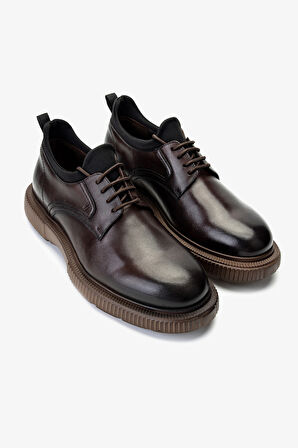 Valmenti Erkek Hakiki Deri Kahverengi Casual Ayakkabı 987 145 ERK AYK SK24-25 KAHVE DR