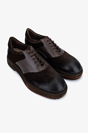 Valmenti Erkek Hakiki Deri Kahverengi Casual Ayakkabı 987 260 ERK AYK SK25-26 KHV SUET/KHV DR