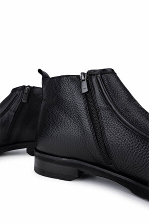 Tamer Tanca Erkek Hakiki Deri Siyah Floter Klasik Bot 987 252 ERK BOT SK25-26 SIYAH FLTR