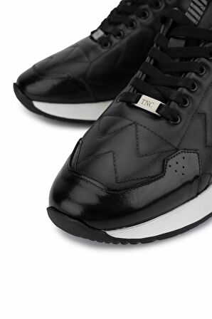 Tamer Tanca Erkek Hakiki Deri Siyah Deri Sneakers & Spor Ayakkabı 381 22364 ERK AYK SK25-26 SIYAH DR