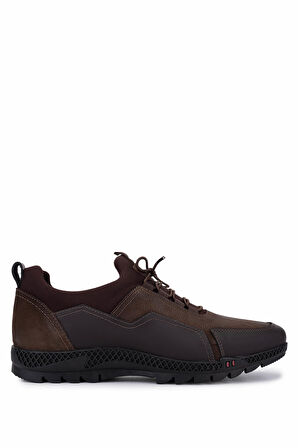 Tamer Tanca Erkek Hakiki Deri Kahverengi Nubuk Sneakers & Spor Ayakkabı 381 10312 ERK AYK SK25-26 KAHVE NBK