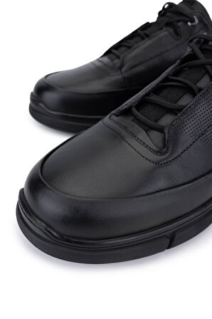 Tamer Tanca Erkek Hakiki Deri Siyah Deri Casual Ayakkabı 381 22534 ERK AYK SK25-26 SIYAH DR